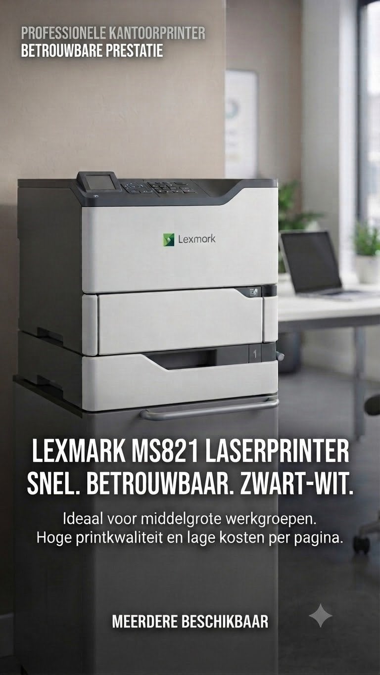 Lexmark MS821 Laserprinter - Snel, Betrouwbaar, Zwart-wit, Computers en Software, Zwart-en-wit printen, Gebruikt, Lexmark, Printer
