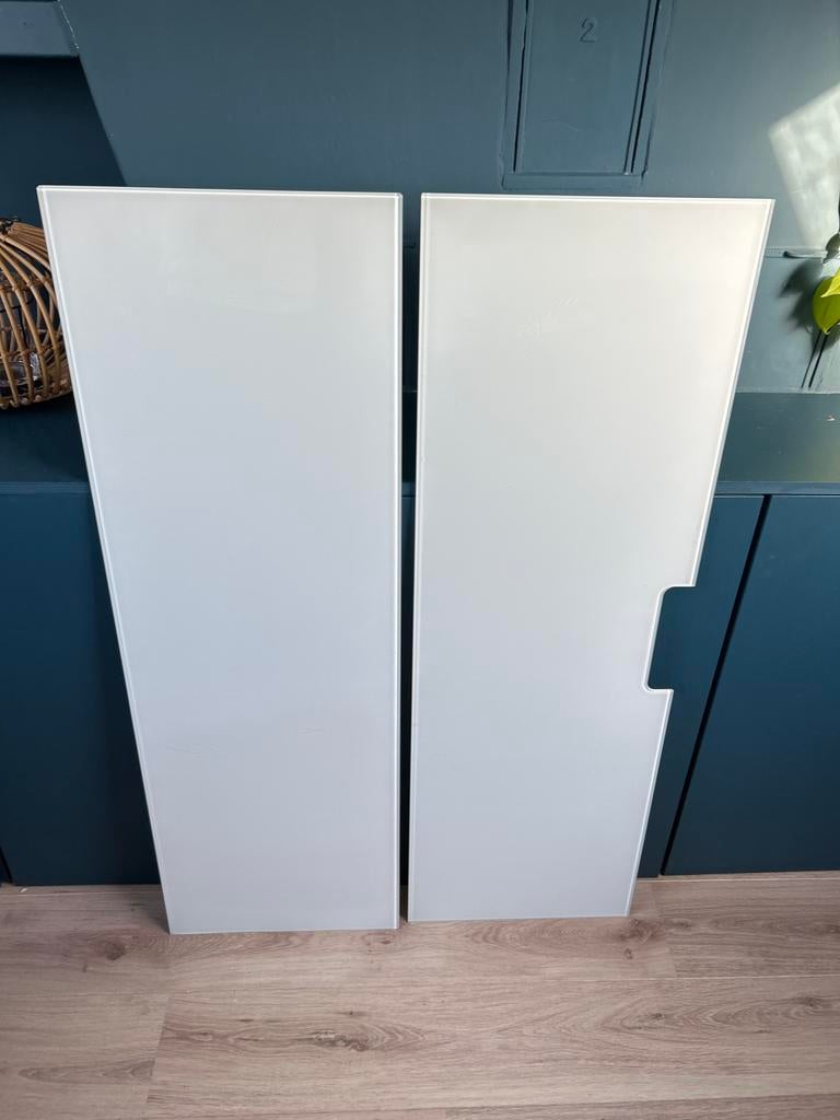 Glazen bovenblad voor IKEA Besta tv kast (2 stuks), Ophalen, Zo goed als nieuw