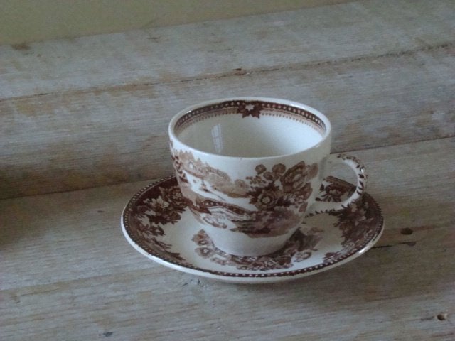 Kop-en-schotel, Engels bruin, Alfred Meakin Tonquin, gaaf, Ophalen of Verzenden