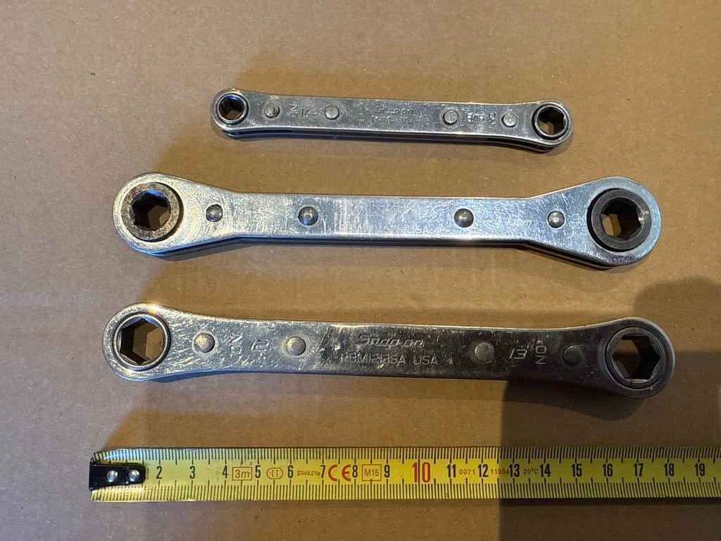 Set van 3 Snap-On Ratelsleutels, Ophalen of Verzenden, Gebruikt