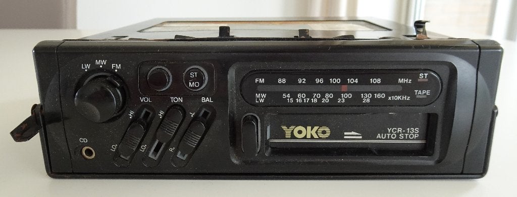 Yoko YCR-13S Vintage Cassette Autoradio, Auto diversen, Autoradio's, Ophalen, Zo goed als nieuw