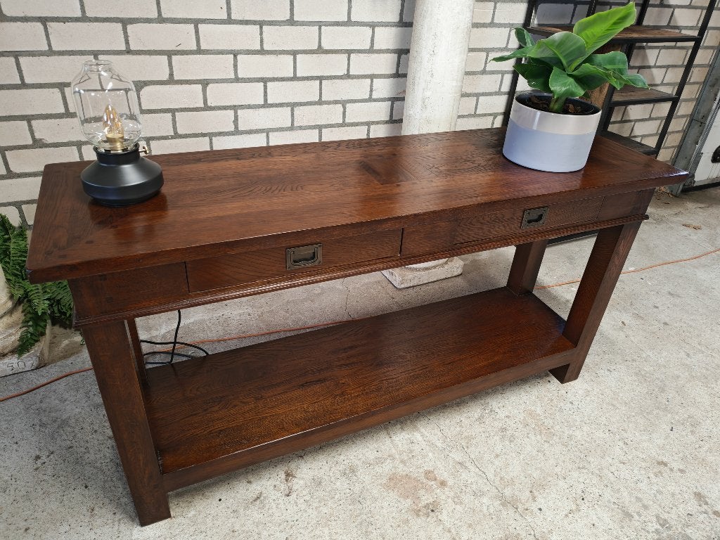 Eiken Sidetable 100% nieuwstaat, Ophalen, Eikenhout, Zo goed als nieuw, Nvt