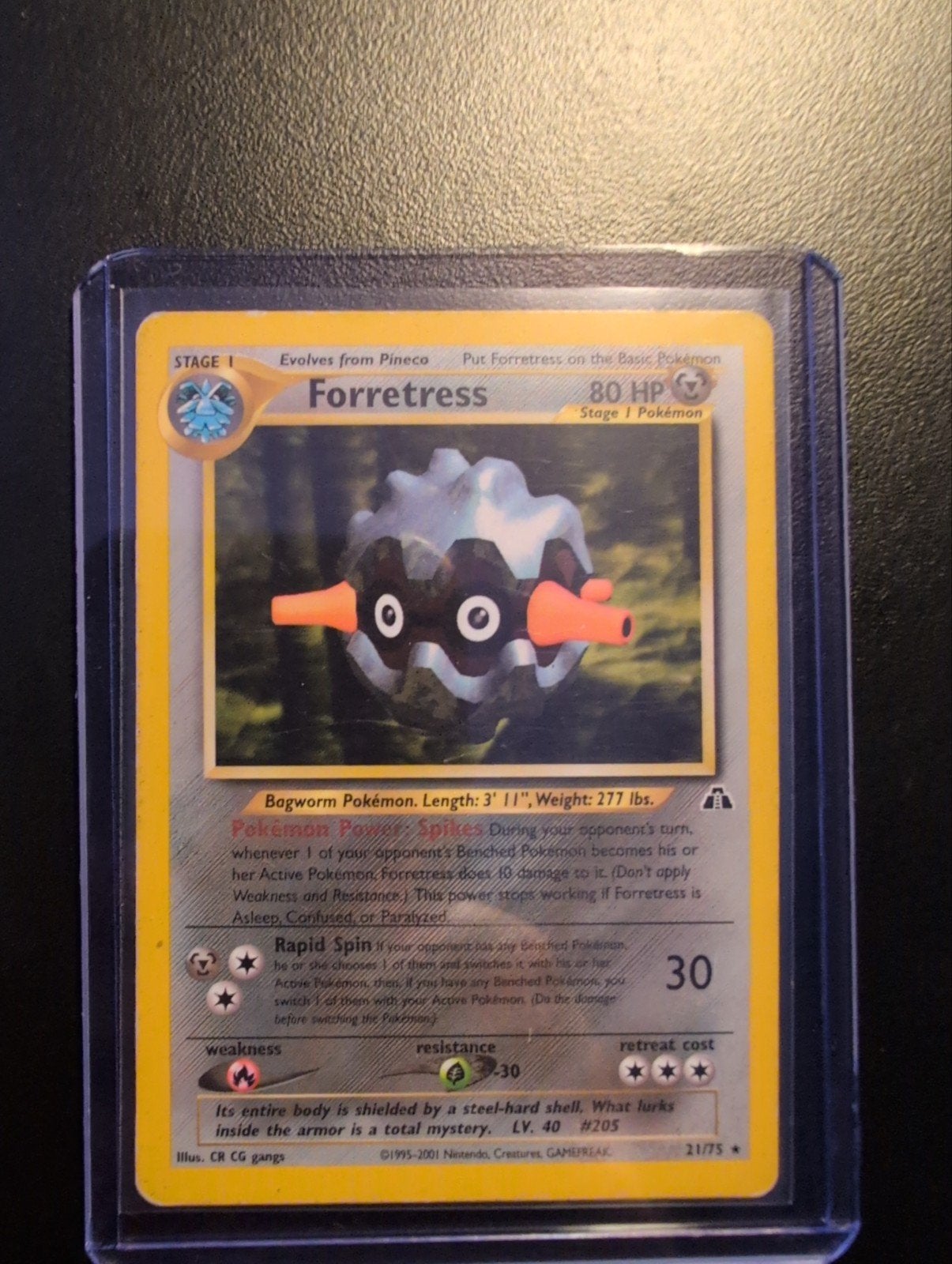 Forretress Pokémon Kaart - Zeldzaam Verzamelobject, Ophalen of Verzenden, Zo goed als nieuw, Losse kaart