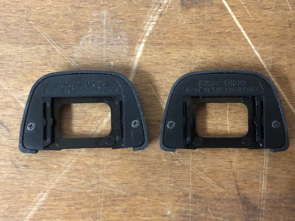 2 Nikon DK-23 Oculair Rubber Oogschelp + 3 merkloze, Overige merken, Gebruikt, Minder dan 50 mm, Overige typen