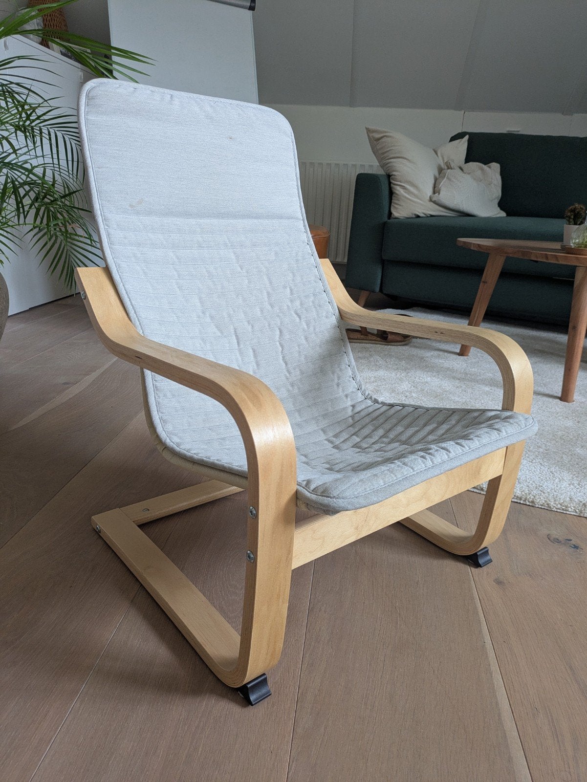 IKEA POÄNG kinderstoel hoes grijs, Ophalen, Zo goed als nieuw, Overige typen