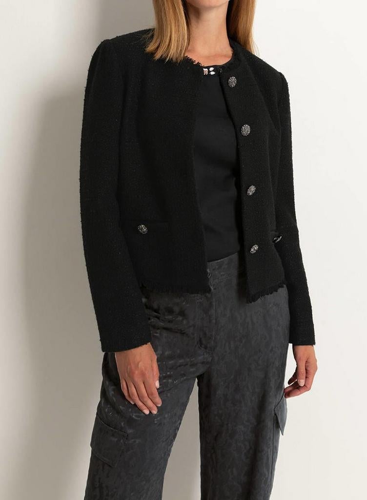 Prachtig kort tweed boucle look jasje Claudia maat 38/40, Kleding | Dames, Jasjes, Kostuums en Pakken, Ophalen of Verzenden, Zo goed als nieuw