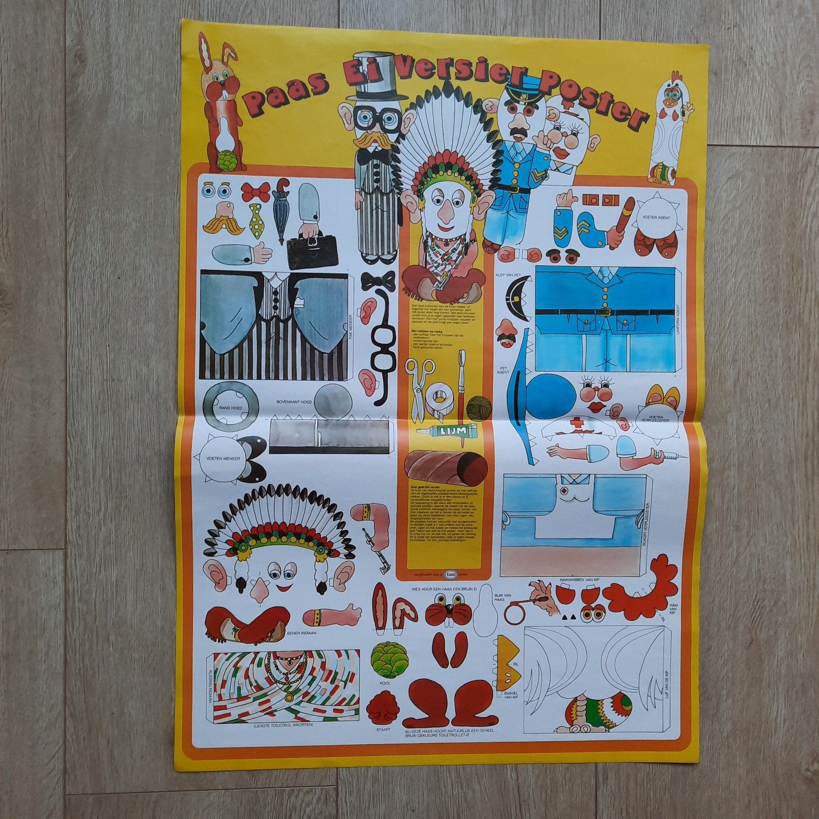 28x Paasei Pasen Paas ei versier poster Esso vintage, Ophalen of Verzenden, Nieuw