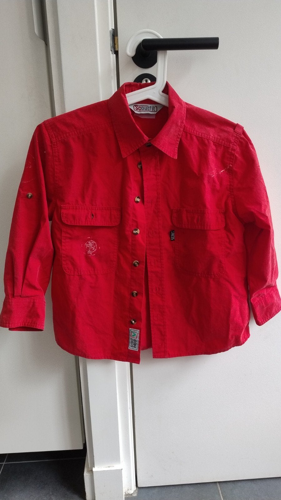 Bever blouse Scouting Uniform 128, Gebruikt, Jongen of Meisje, Overhemd of Blouse, Ophalen of Verzenden
