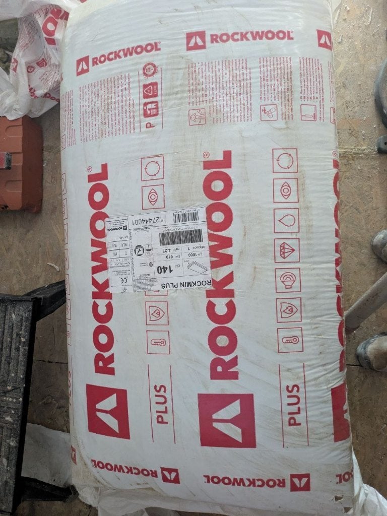 Rockwool Plus 1000x610x140mm, Ophalen, Dakisolatie, 12 cm of meer, Nieuw