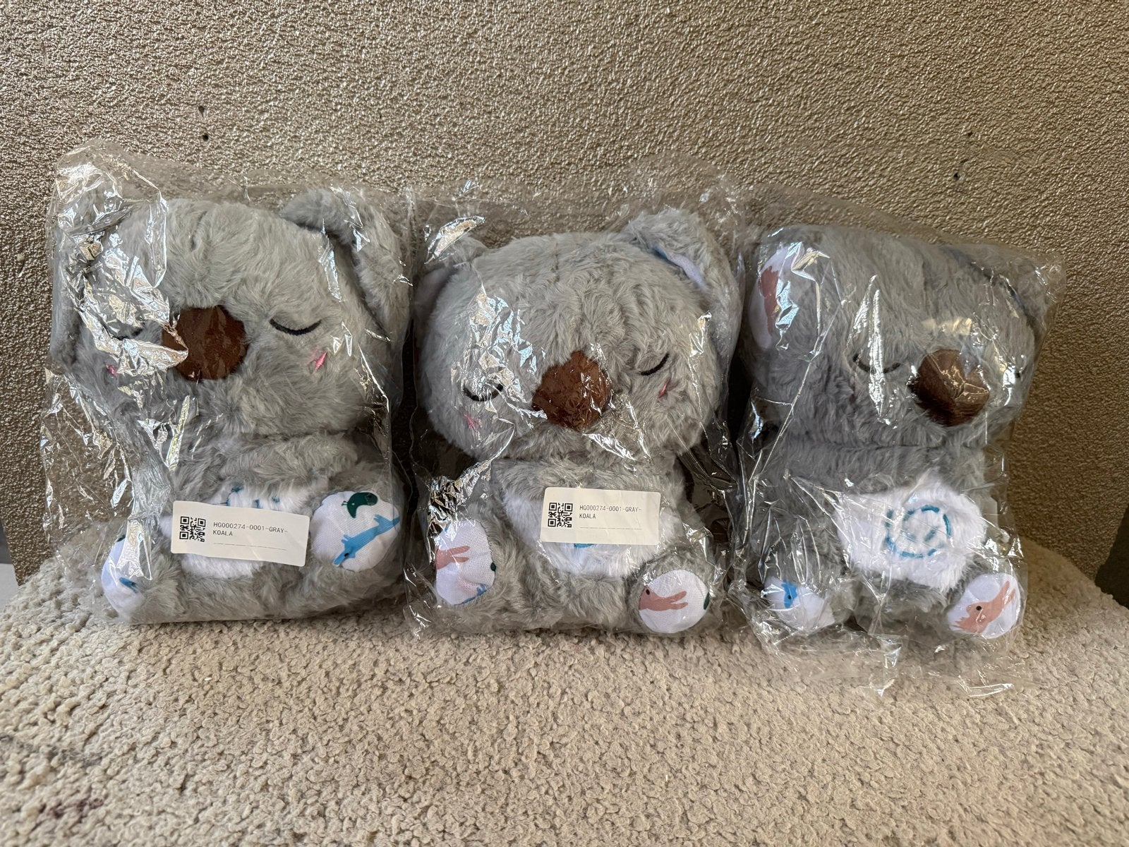 Set van 3 Koala Knuffels - Nieuw in Verpakking, Overige merken, Overige karakters, Overige typen, Grijs