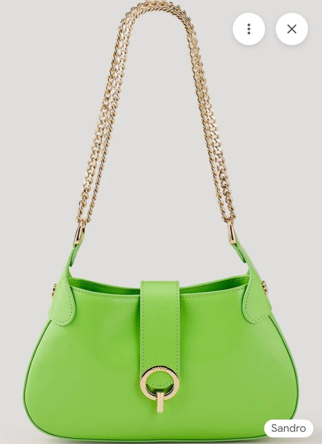 Sandro leren tas als nieuw € 325, Kleding | Dames, Carnavalskleding en Feestkleding, Ophalen of Verzenden, Zo goed als nieuw, Carnaval