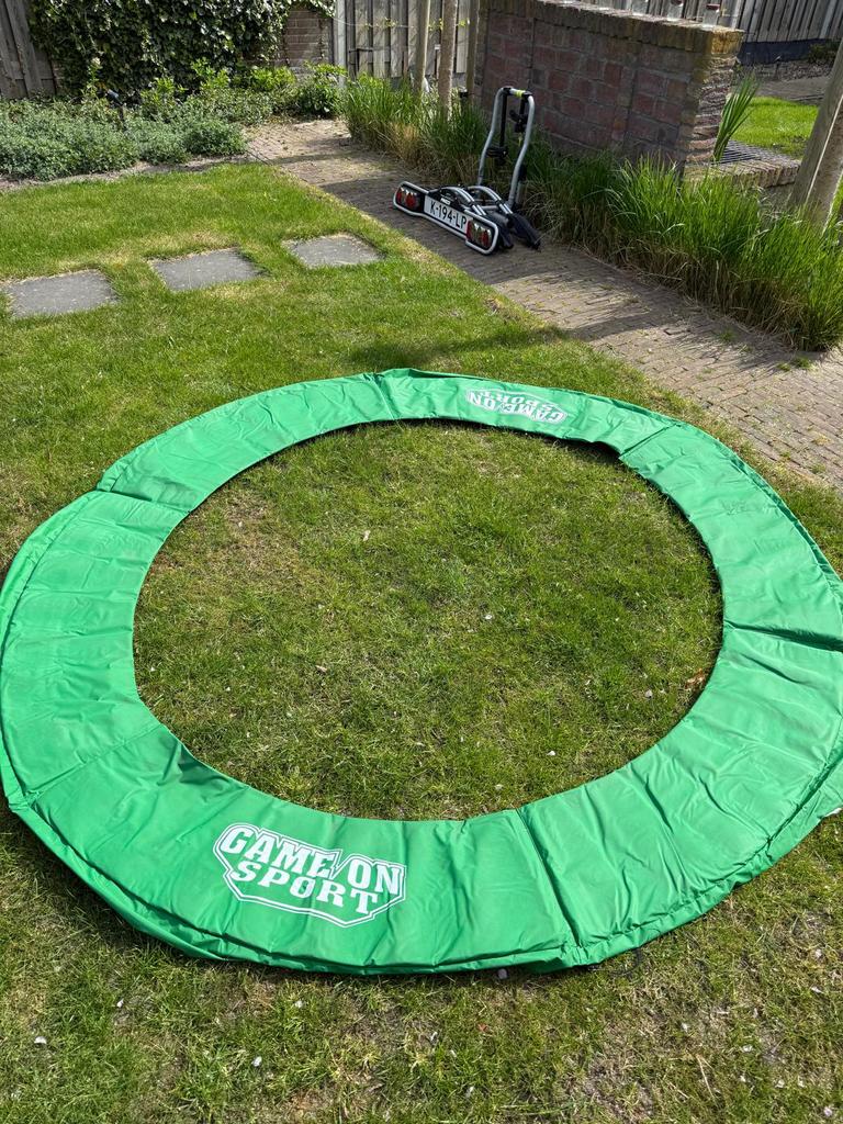 Trampoline Game On Sport in groen, 244 cm, Ophalen, Zo goed als nieuw