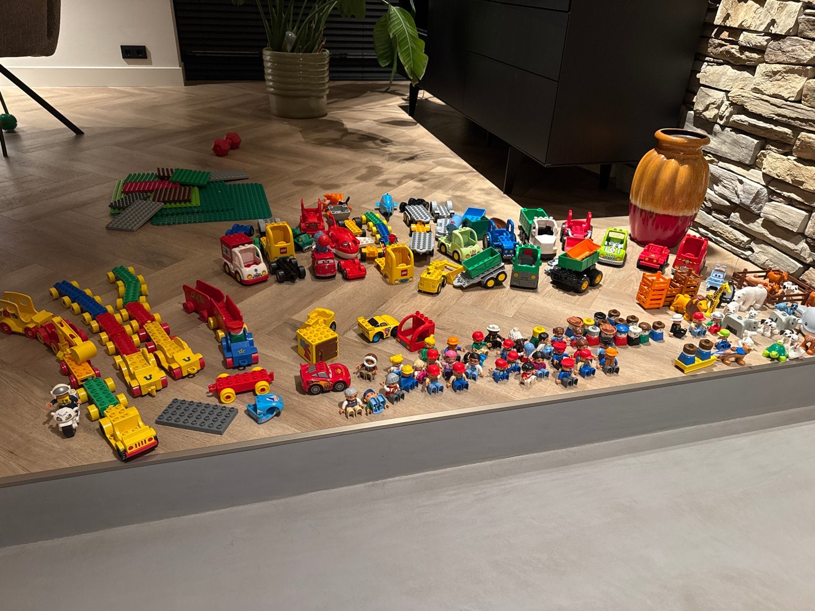 Grote Duplo collectie: voertuigen, figuren, dieren en meer!, Ophalen, Gebruikt, Duplo, Inclusief accessoires
