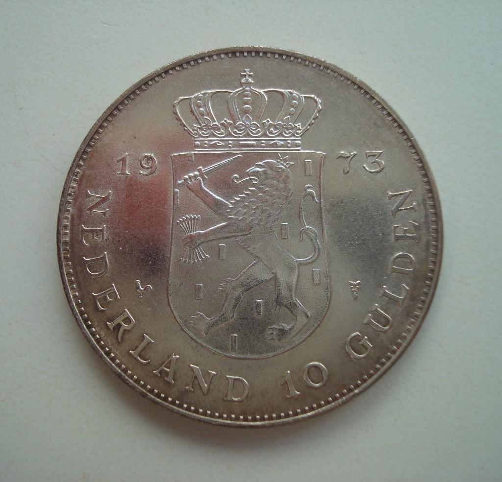 10 Gulden 1973 fdc - zilver -, Ophalen, Koningin Juliana, 10 gulden, Zilver