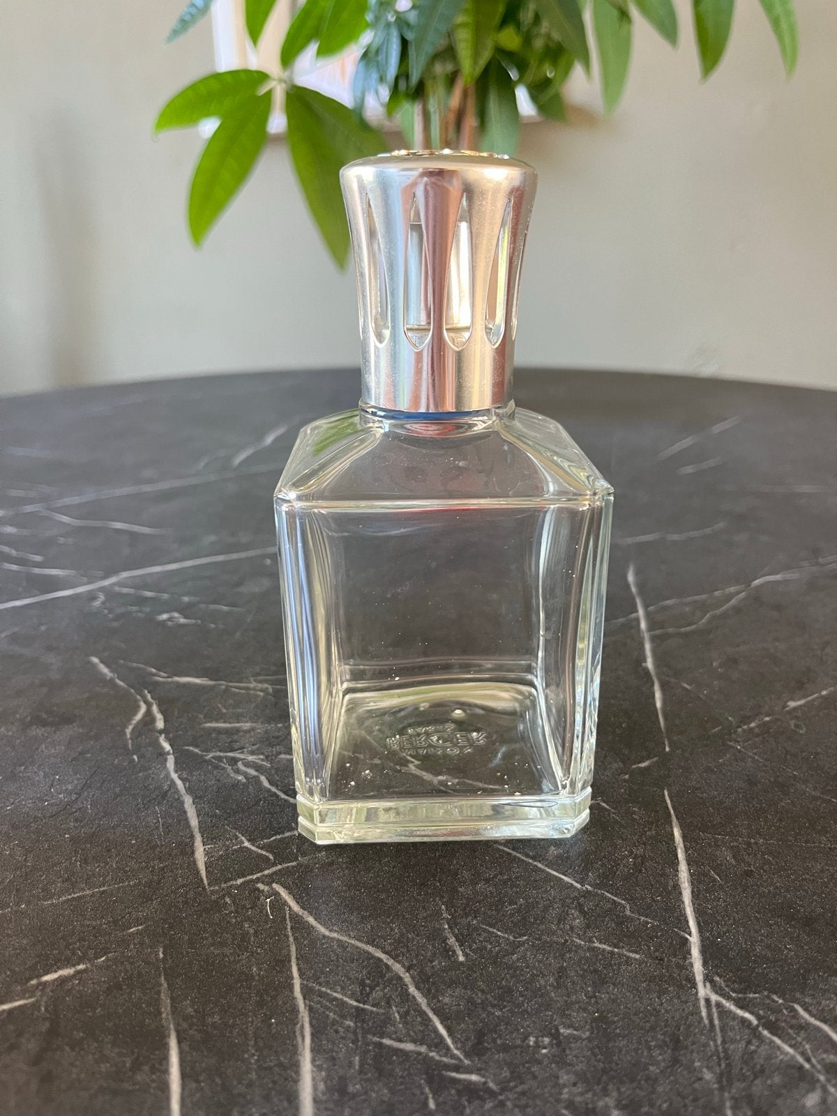 Lampe Berger geurbrander - Vierkant model, Ophalen of Verzenden, Gebruikt, Glas, Modern