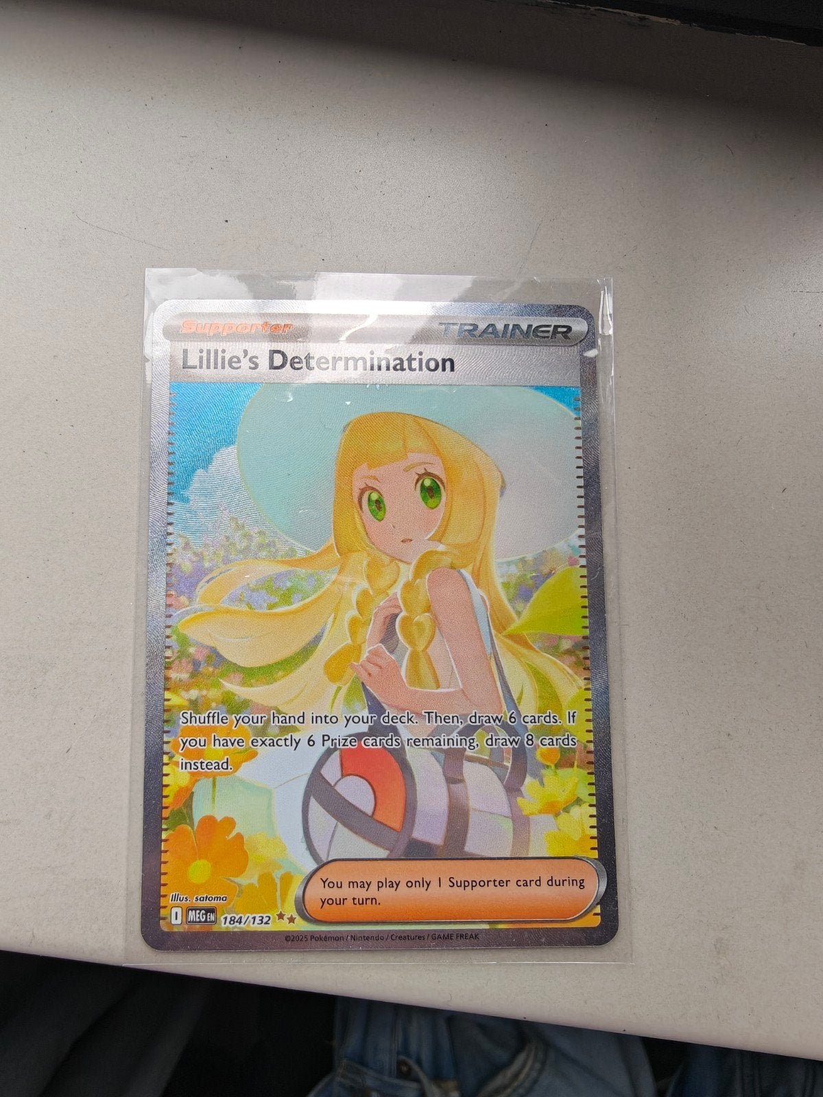 Lillie's Determination Trainer Mega Evolution Mint, Ophalen of Verzenden, Nieuw, Losse kaart, Foil