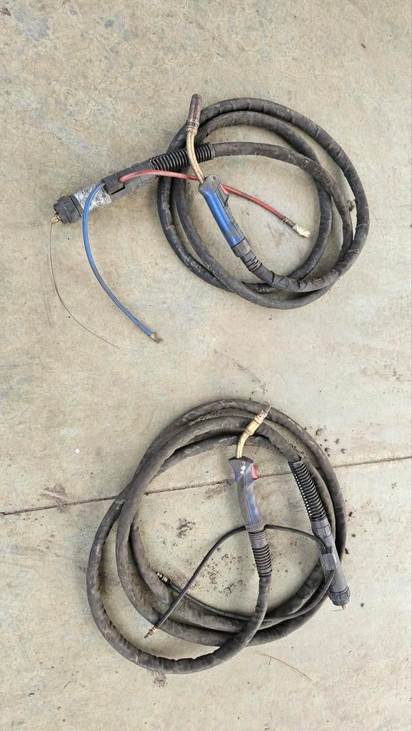 Zware Abicor Binzel watergekoelde lastoortsen (5m & 4m), Ophalen, Gebruikt, 250 ampère of meer, Co2