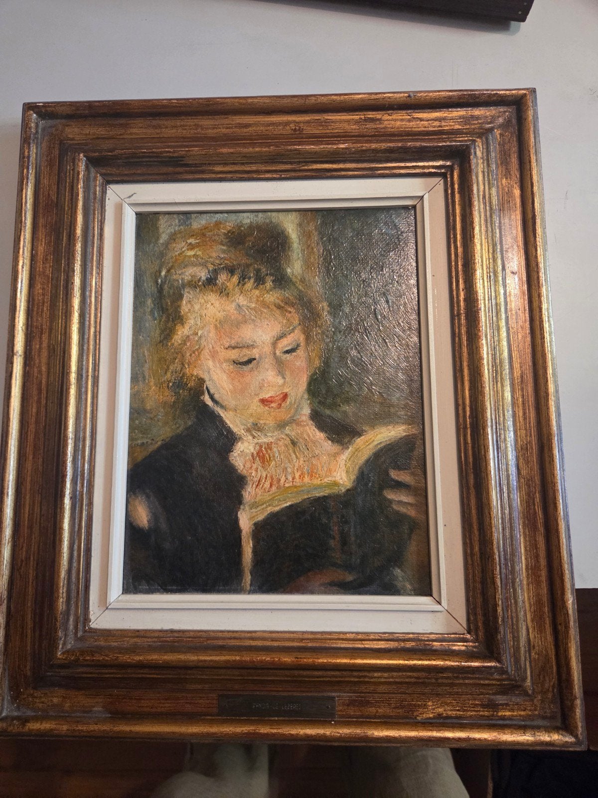 Olieverfschilderij: Lezende Vrouw, stijl Renoir, Ophalen of Verzenden