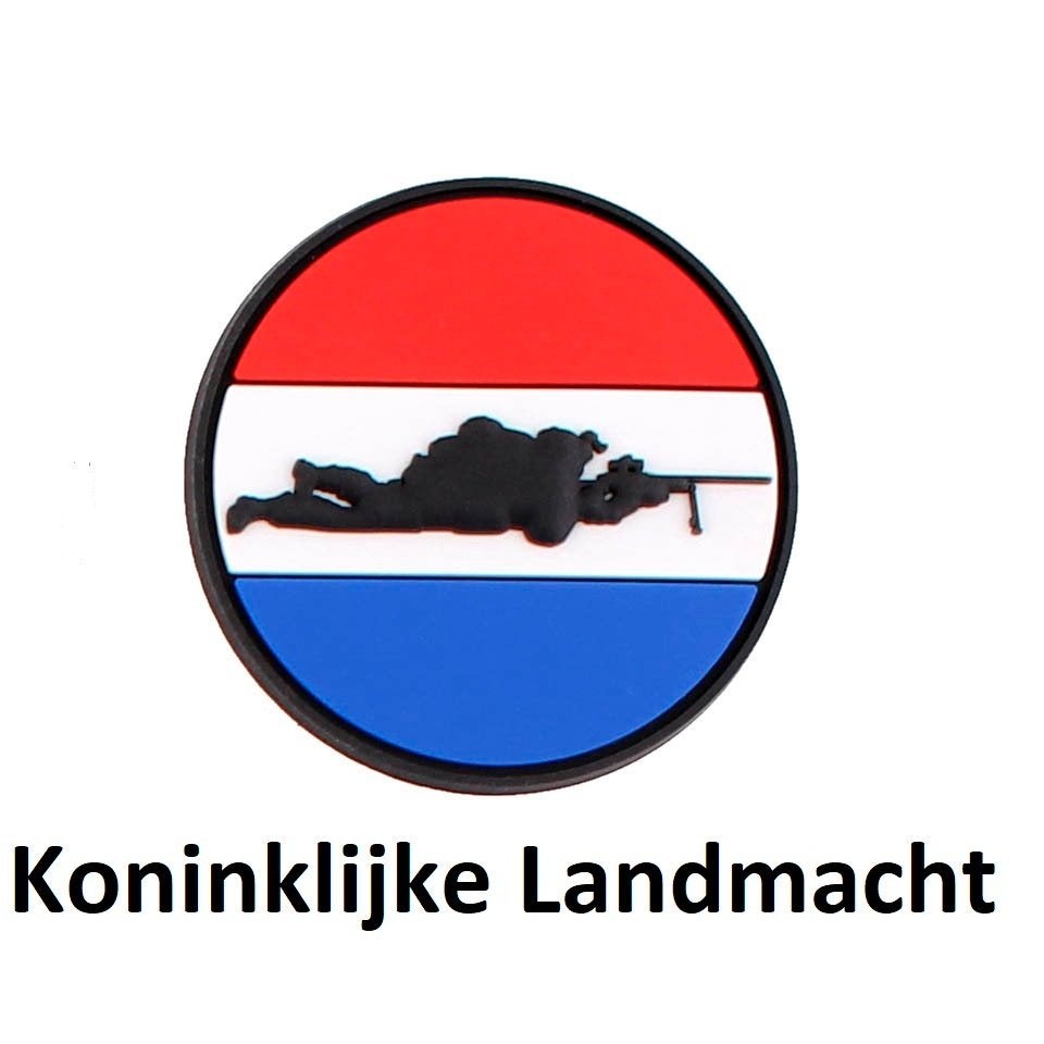 Embleem,Patch,PVC,3D,Koninklijke,Landmacht,Sniper, Verzenden, Landmacht, Nederland, Embleem of Badge
