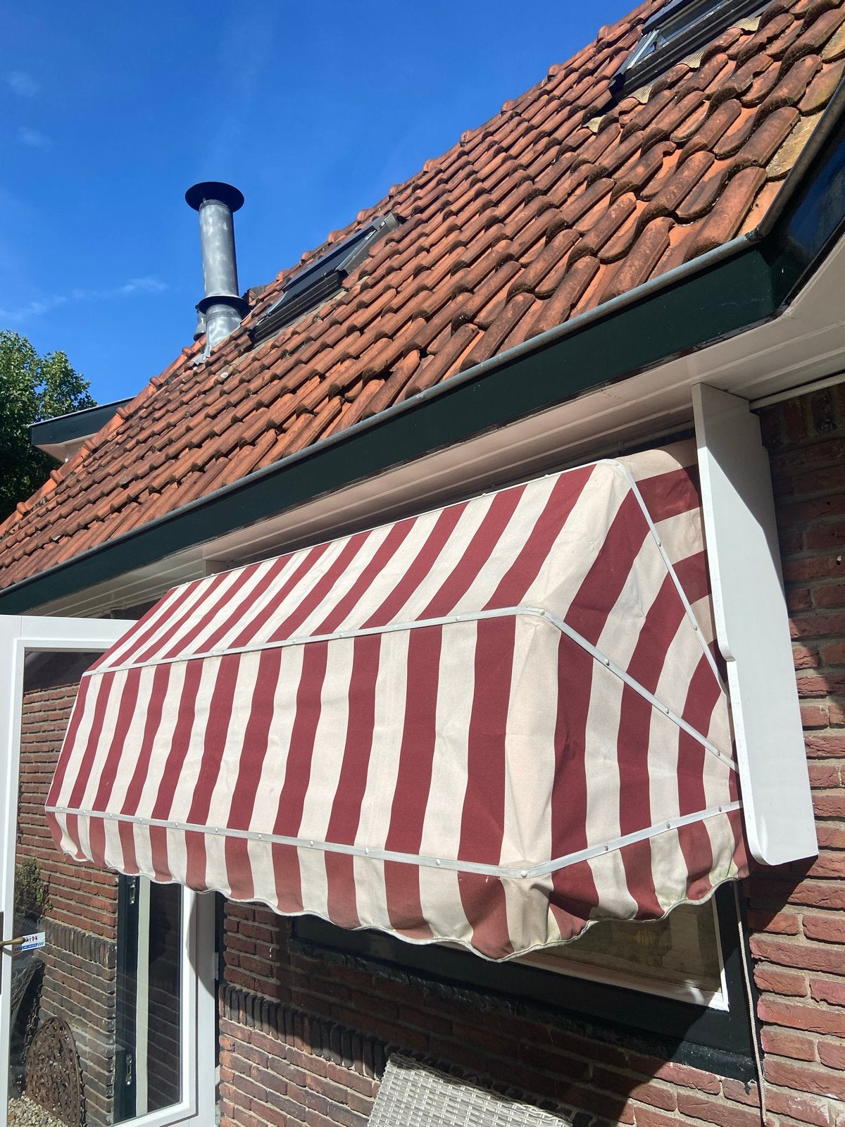 Markies rood/wit gestreept -