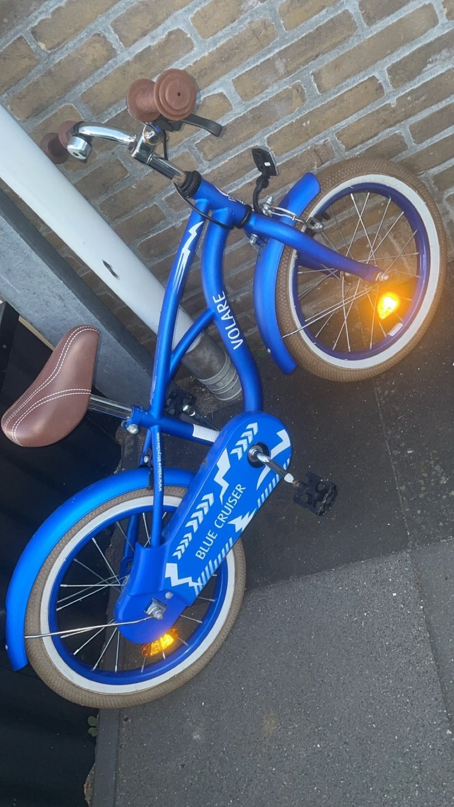 Volare Blue Cruiser kinderfiets - Zo goed als nieuw, Ophalen, Zo goed als nieuw, Terugtraprem, 16 tot 20 inch