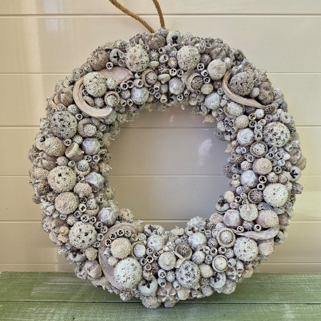 Herfstkrans met gedroogde materialen, 35 cm, Ophalen of Verzenden, Nieuw, Natuurlijk materiaal