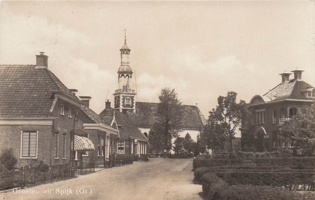JP1326 Spijk Groeten uit ca 1960, Ophalen of Verzenden, 1960 tot 1980, Gelopen, Groningen