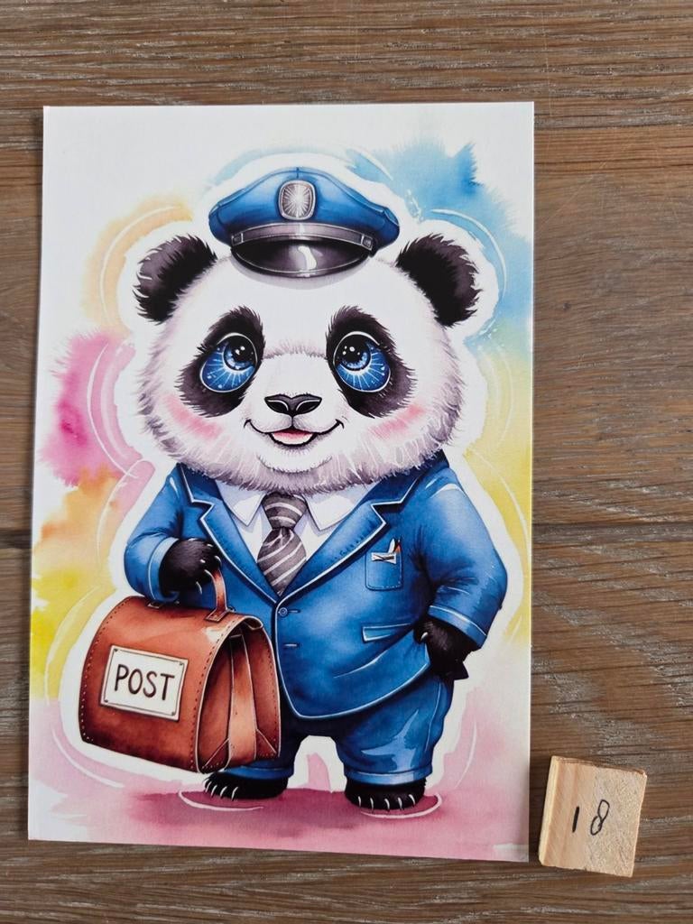 POSTBODE 18 panda, Verzamelen, Ophalen, Paard