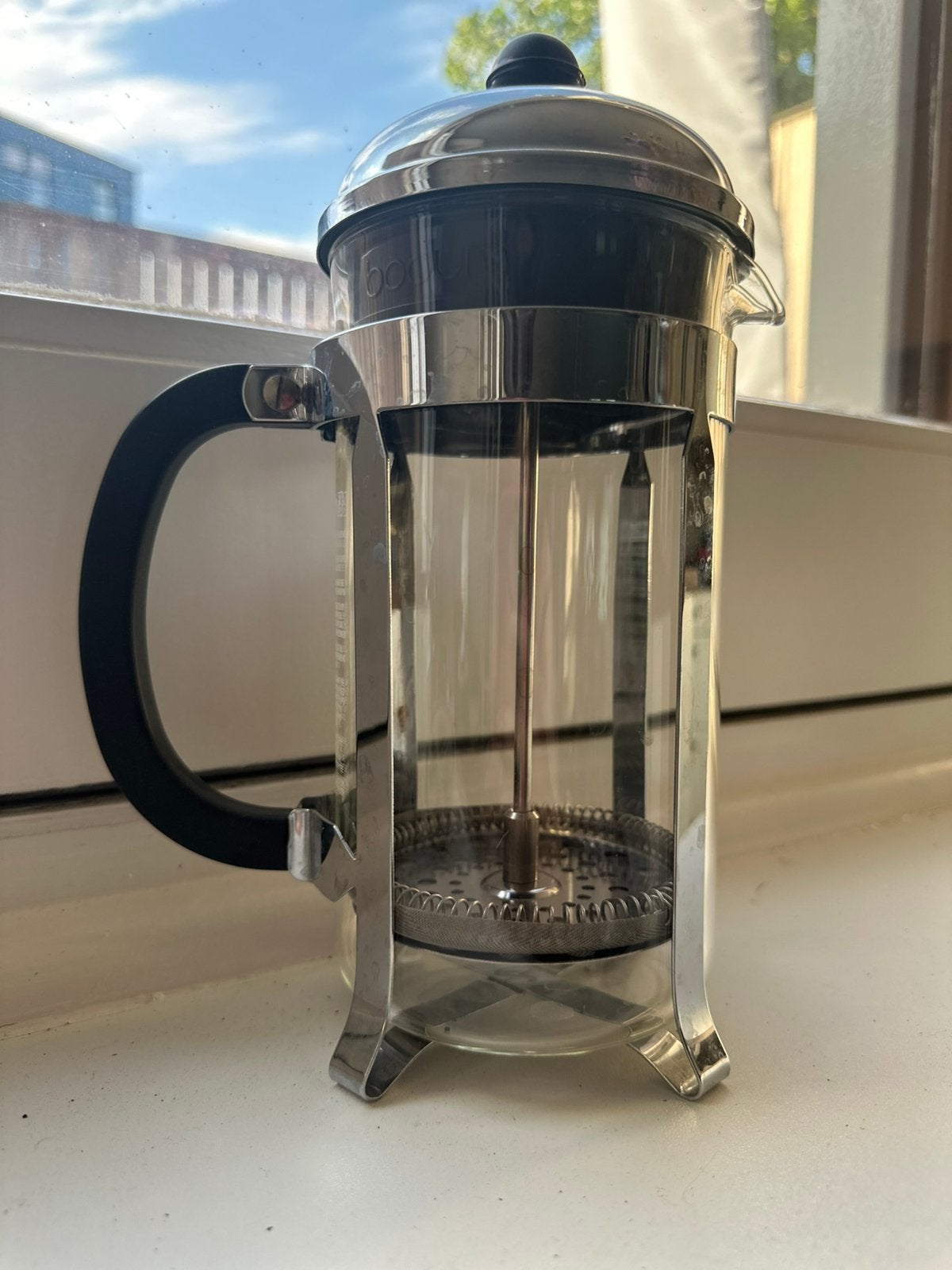Bodum French Press Cafetière - 8 kops, 1.0L RVS, Ophalen, Overige modellen, 10 kopjes of meer, Gemalen koffie