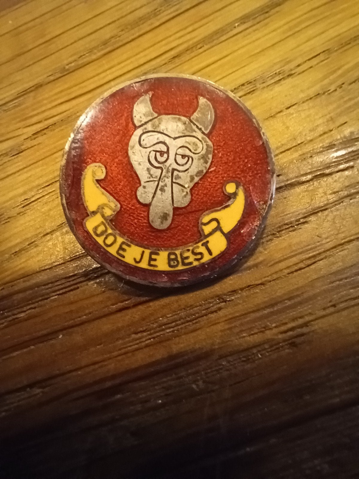 Speld broche scouting padvinderij welpen Doe je best emaille, Ophalen, Gebruikt, Overige onderwerpen, Speldje of Pin
