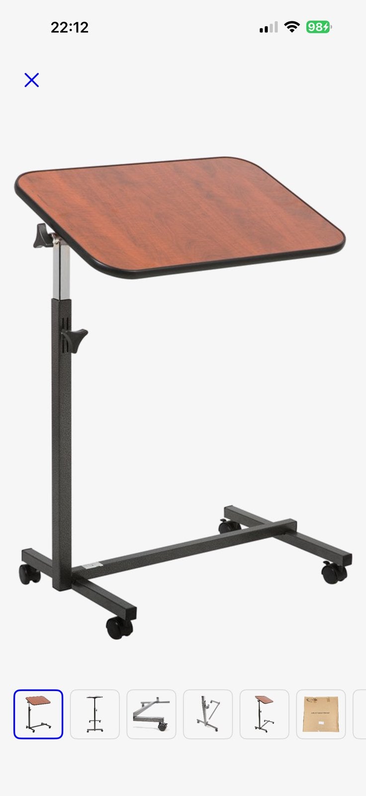 Bedtafel laptoptafel bijzettafel, Ophalen, Overige materialen, Minder dan 55 cm, Gebruikt