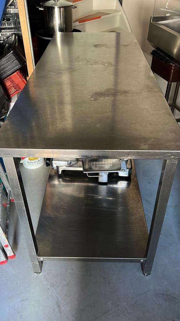RVS Werkbank met onderblad - Horeca kwaliteit, Ophalen, Gebruikt