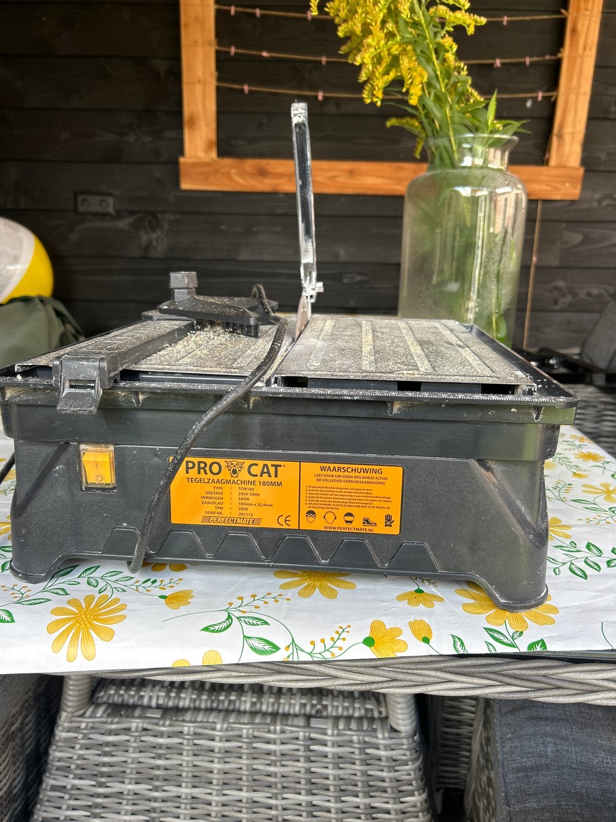 PRO CAT Tegelzaagmachine 180mm - Gebruikt, Ophalen, Minder dan 30 mm, Gebruikt, Overige typen