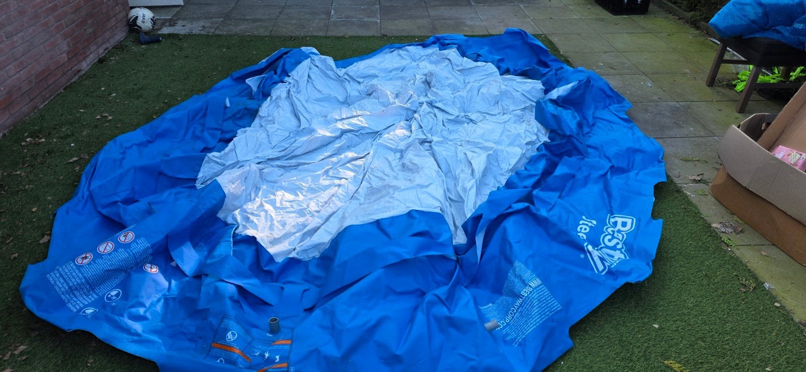 Bestway Steel Pro zwembad 3.5m met warmtezeil, Tuin en Terras, Zwembaden, Ophalen, 80 tot 120 cm, Rond, 300 cm of meer