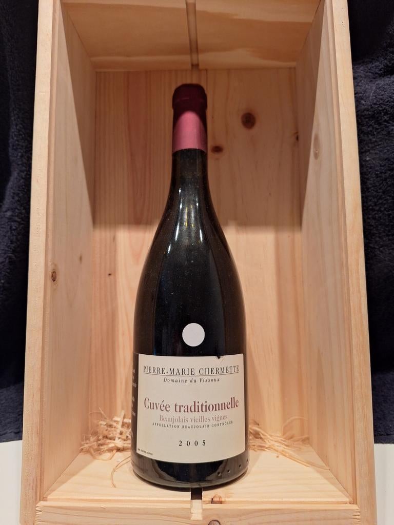 Pierre-Marie Chermette Cuvée Traditionnelle 2005, Verzamelen, Wijnen, Ophalen of Verzenden, Gebruikt, Frankrijk, Rode wijn
