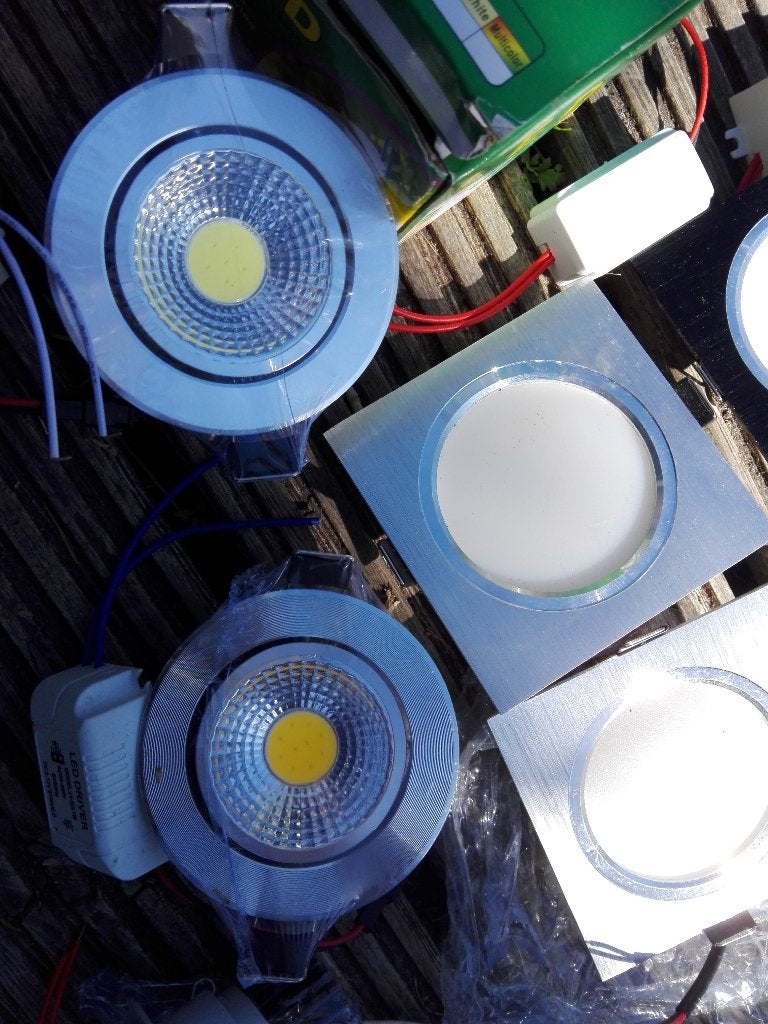 LED INBOUWSPOTS led lamp ROND VIERKANT wit warmwit licht fel, 30 tot 60 watt, Led-lamp, Nieuw, Overige fittingen