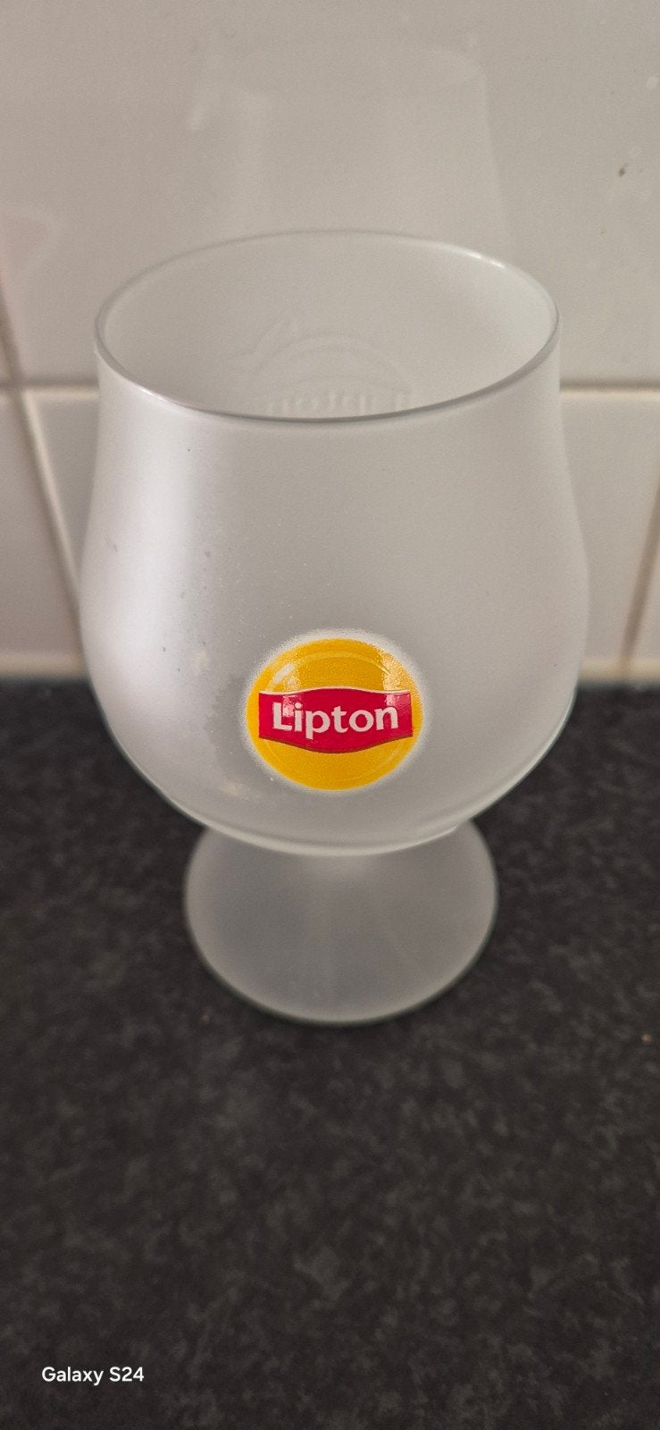 Lipton Ice Tea Glazen - Set van 6 (400ml), Ophalen, Nieuw, Wit, Overige merken