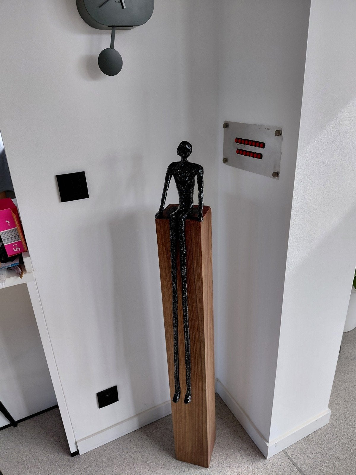 Moderne sculptuur 'De Denker', Ophalen, Handgemaakt, Zwart, 1 meter - 2 meter
