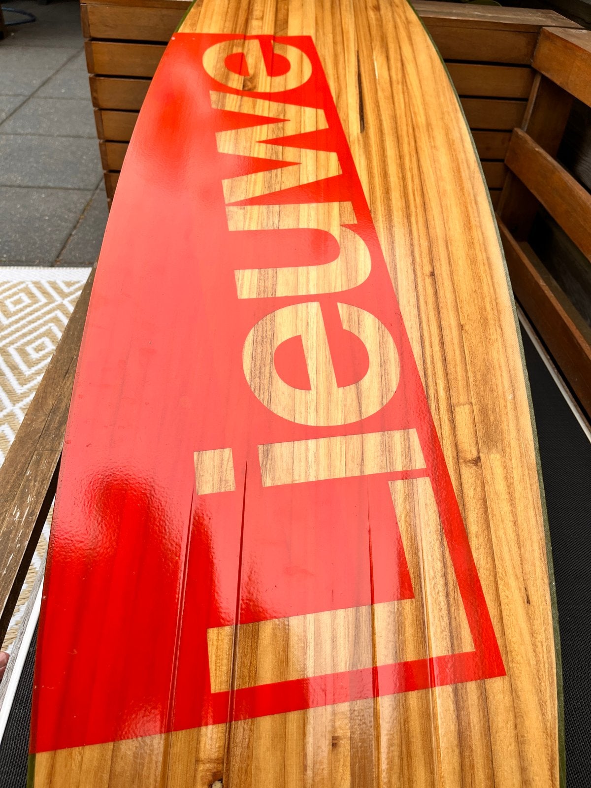 Lieuwe Shotgun Kiteboard 138cm met F-one bindingen, Gebruikt, Twintip, Kiteboard, Ophalen of Verzenden