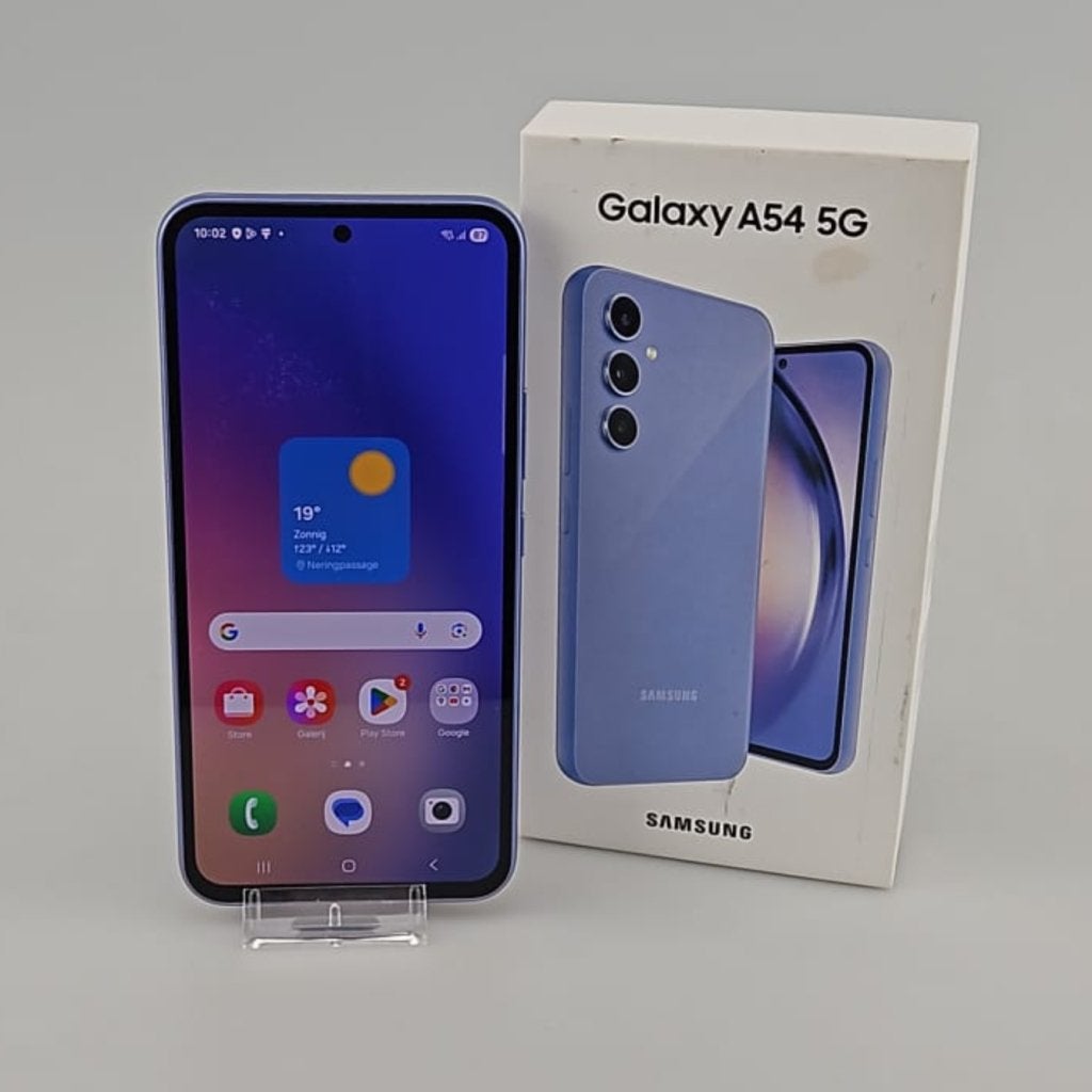 Samsung Galaxy A54 128GB DUOS Awesome Violet, Samsung, Gebruikt, Support@Samsung.com, 129, Samsung-ro, Yeongtong-gu
Suwon-si, Gyeonggi-do 16677
South Korea