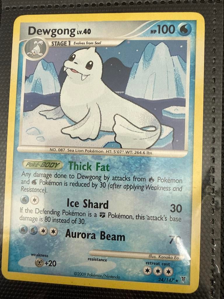Dewgong Lv.40 Pokémon Kaart (2009), Ophalen of Verzenden, Gebruikt, Losse kaart