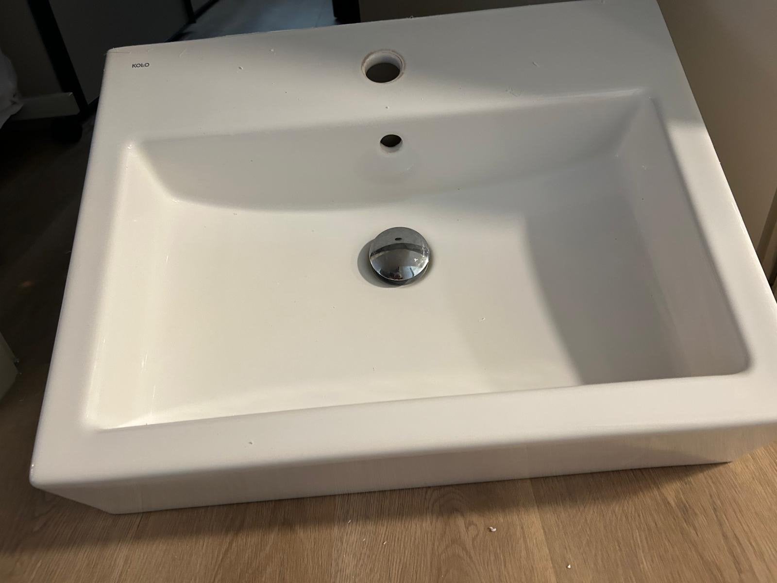 Witte wastafel van Kolo, zo goed als nieuw, Ophalen of Verzenden, Zo goed als nieuw, Wastafel