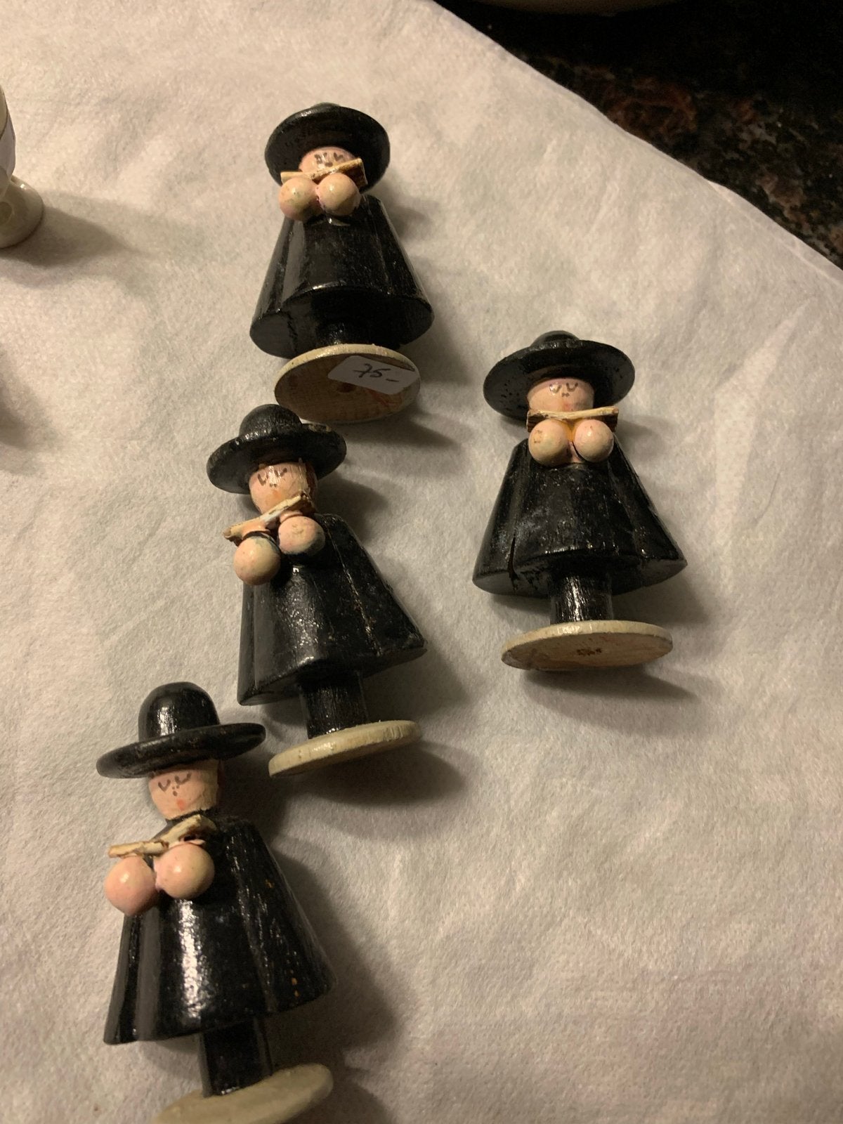 Erzgebirge houten figuren - set van 4, Gebruikt, T, Ophalen of Verzenden, M