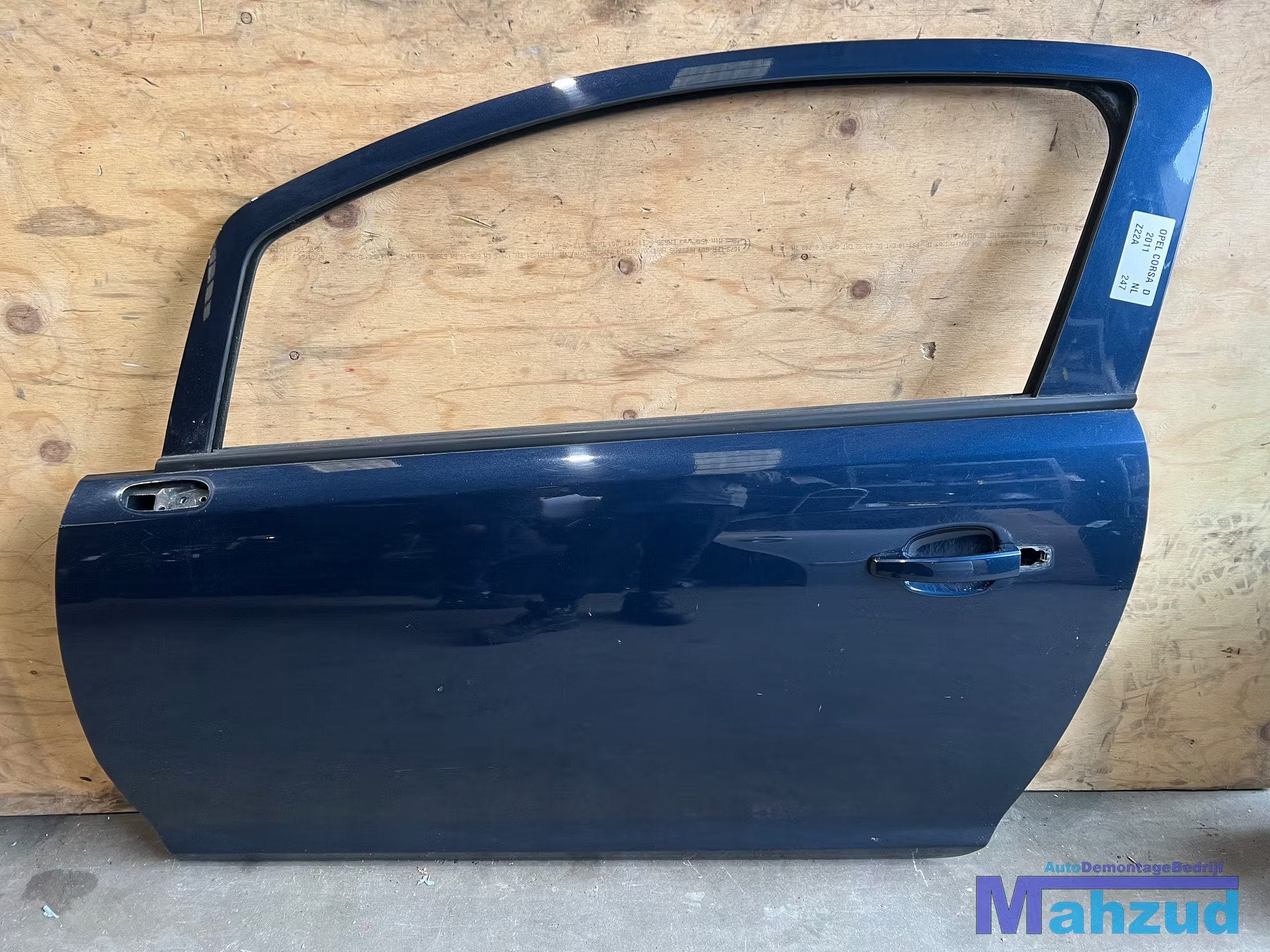 OPEL CORSA D Donker blauw Z22A Links deur portier 2006-2014, Auto-onderdelen, Gebruikt, Deur, Opel Automobile GmbH, Ophalen of Verzenden