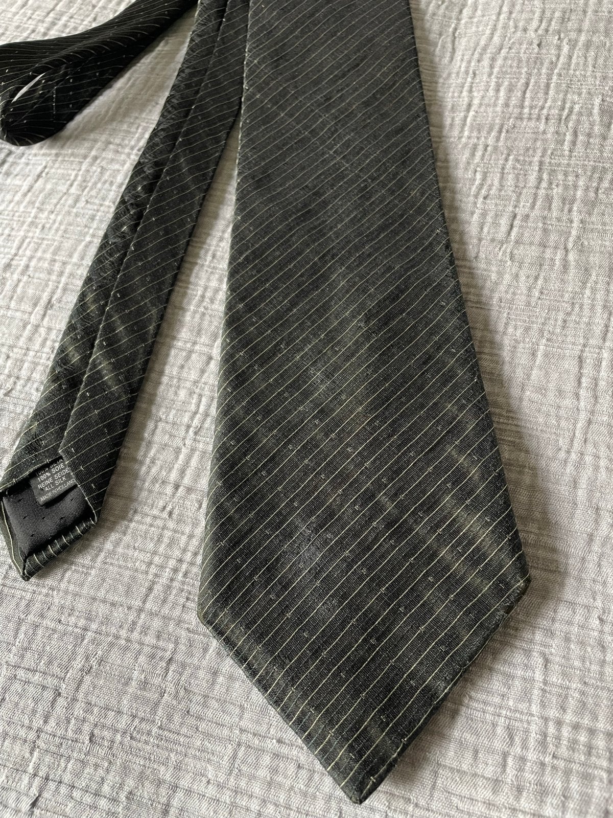 Altio Zijden Stopdas - Donker Groen/Grijs, Kleding | Heren, Stropdassen, Ophalen of Verzenden, Gedragen, Groen, Met patroon