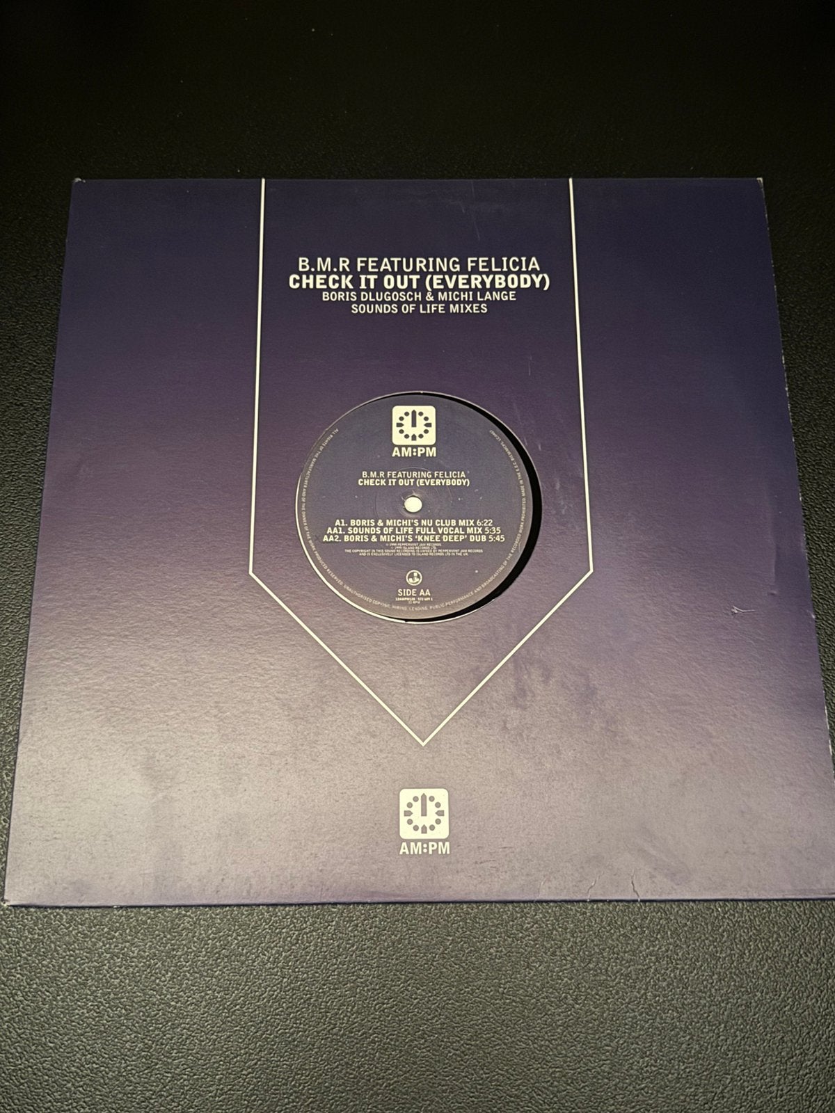 B.M.R. Featering Felicia - Check It Out (Everybody) 12” MAXI, Ophalen of Verzenden, Zo goed als nieuw, 12 inch, House