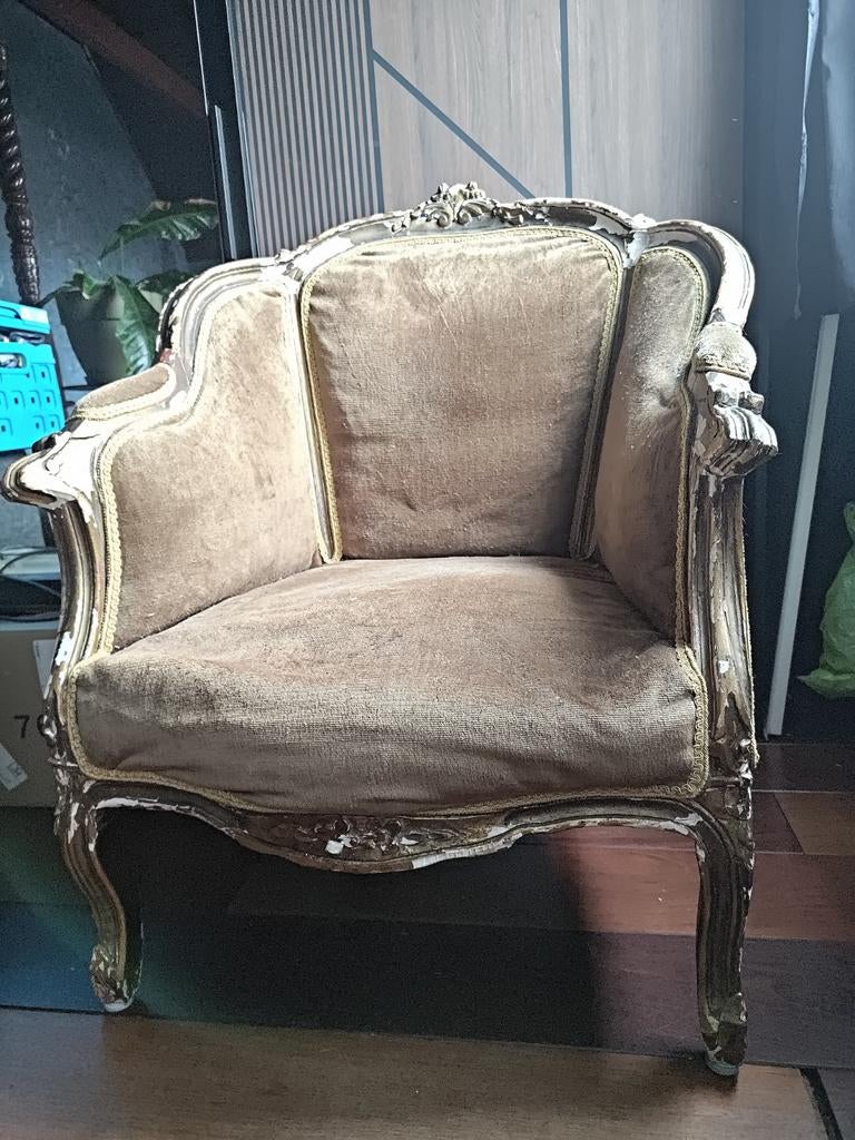 Antieke fauteuils, twee stuks, barok Victoriaans, Ophalen