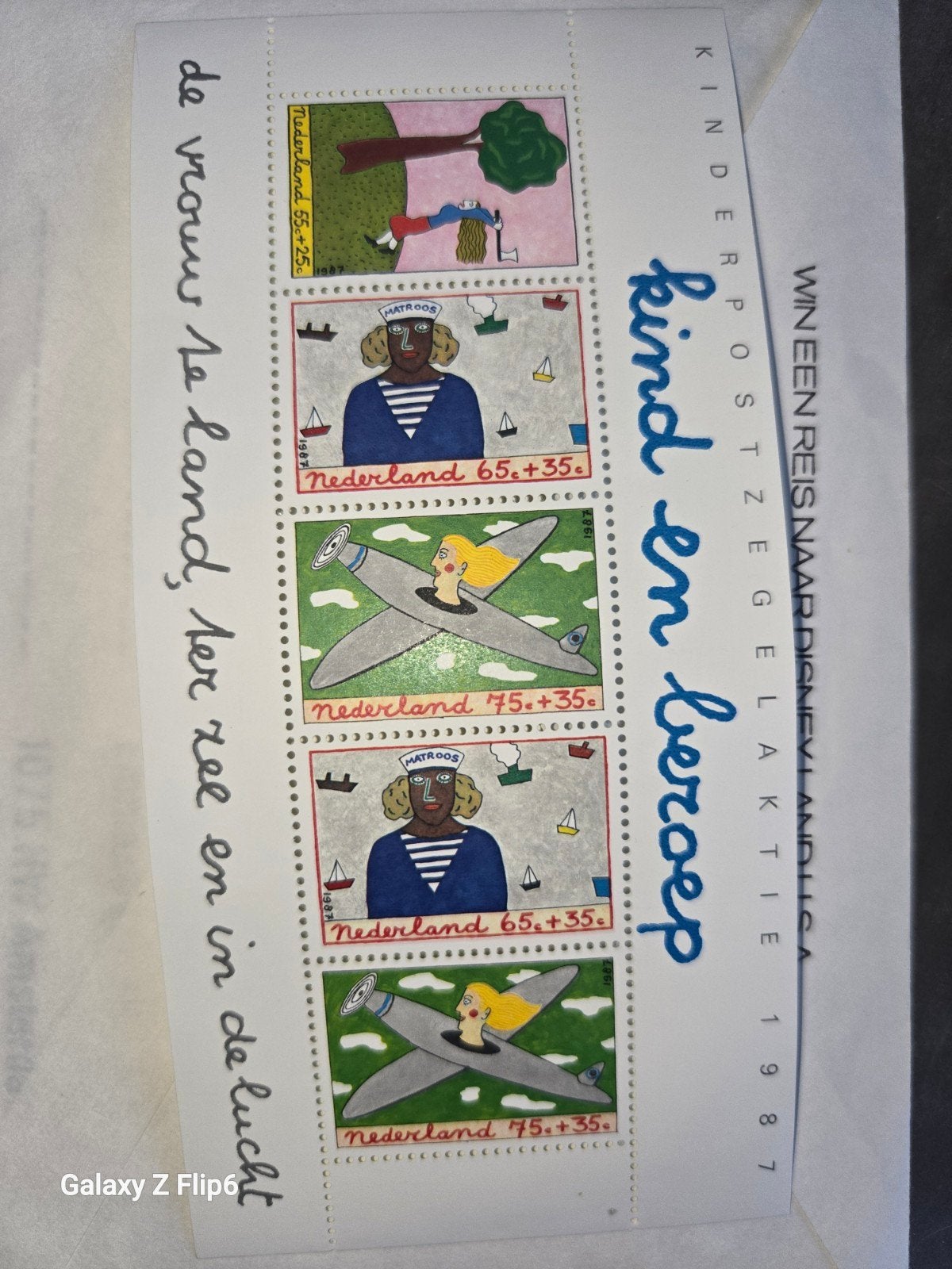 Kinderpostzegels 1987: Kind en Beroep - Ongeopend vel, Postzegels en Munten, Postzegels | Nederland, Ophalen of Verzenden, Na 1940