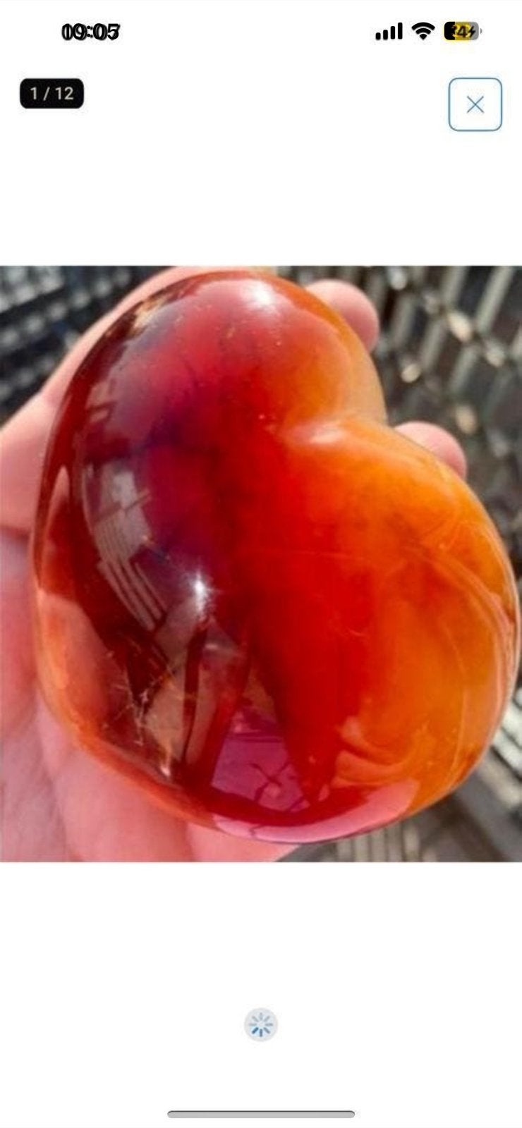X Large & Heavy Carnelian Heart A+++ grade from Madagascar, Verzenden