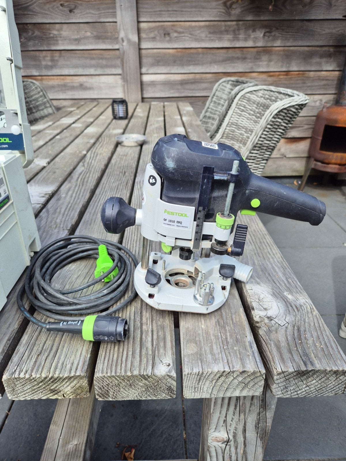 festool bovenfrees OF 1010 EBQ plus, Ophalen, Gebruikt, Elektrisch, Bovenfrees
